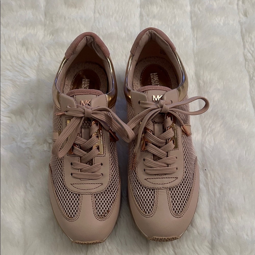 Michael Kors Blush Pink Mesh Sneakers